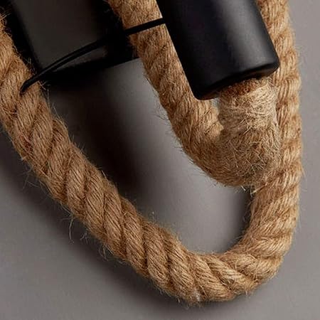 Lámpara de Pared  Estilo Rústico con Mecate Natural   E27 para Interior - NGR